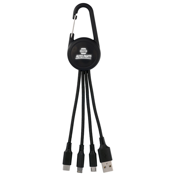 COLOR LIGHT UP 3-IN-1 CARABINER CHARGING CABLE... from ASI 30208 A P Specialties / AP Specialties