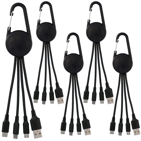 COLOR LIGHT UP 3-IN-1 CARABINER CHARGING CABLE... from ASI 30208 A P Specialties / AP Specialties