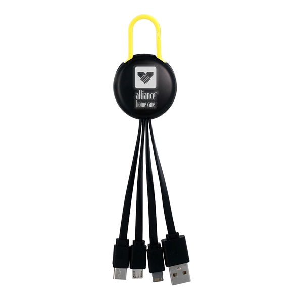 LIGHT UP LOGO CLIP 3 IN 1 CHARGING CABLE... from ASI 30208 A P Specialties / AP Specialties
