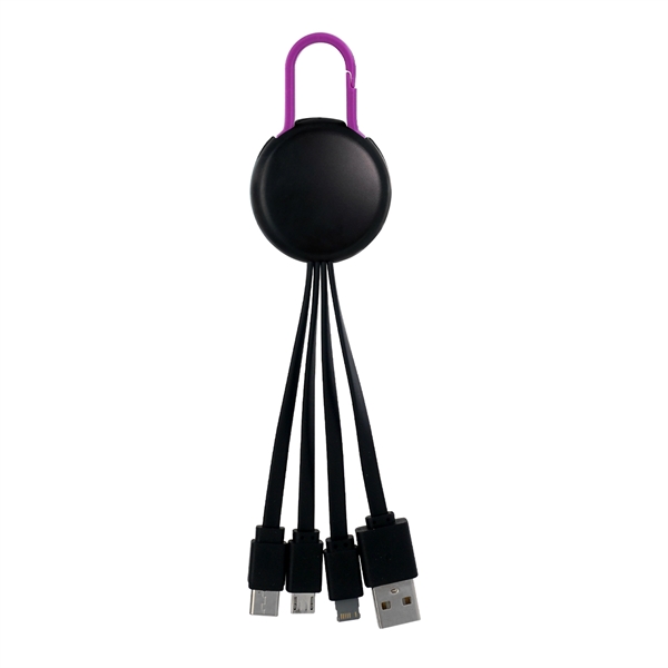LIGHT UP LOGO CLIP 3 IN 1 CHARGING CABLE... from ASI 30208 A P Specialties / AP Specialties