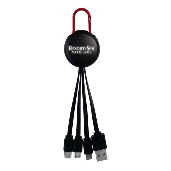 LIGHT UP LOGO CLIP 3 IN 1 CHARGING CABLE... from ASI 30208 A P Specialties / AP Specialties
