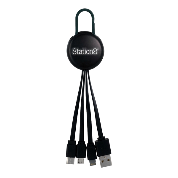 LIGHT UP LOGO CLIP 3 IN 1 CHARGING CABLE... from ASI 30208 A P Specialties / AP Specialties