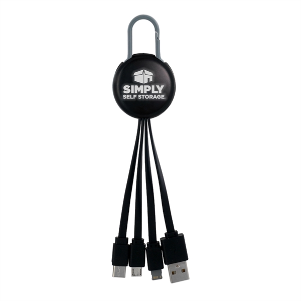 LIGHT UP LOGO CLIP 3 IN 1 CHARGING CABLE... from ASI 30208 A P Specialties / AP Specialties