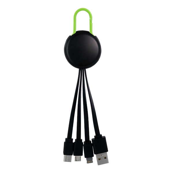 LIGHT UP LOGO CLIP 3 IN 1 CHARGING CABLE... from ASI 30208 A P Specialties / AP Specialties