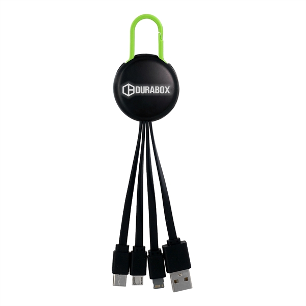 LIGHT UP LOGO CLIP 3 IN 1 CHARGING CABLE... from ASI 30208 A P Specialties / AP Specialties