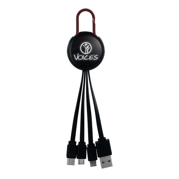 LIGHT UP LOGO CLIP 3 IN 1 CHARGING CABLE... from ASI 30208 A P Specialties / AP Specialties