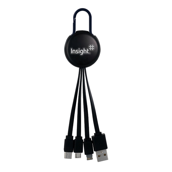LIGHT UP LOGO CLIP 3 IN 1 CHARGING CABLE... from ASI 30208 A P Specialties / AP Specialties