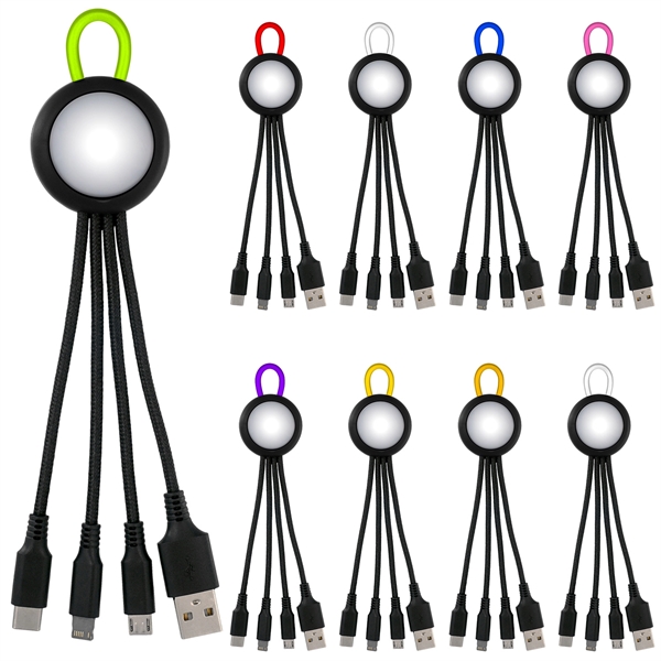 CLEARVIEW LIGHT UP LOOP 3-IN-1 CHARGING CABLE... from ASI 30208 A P Specialties / AP Specialties