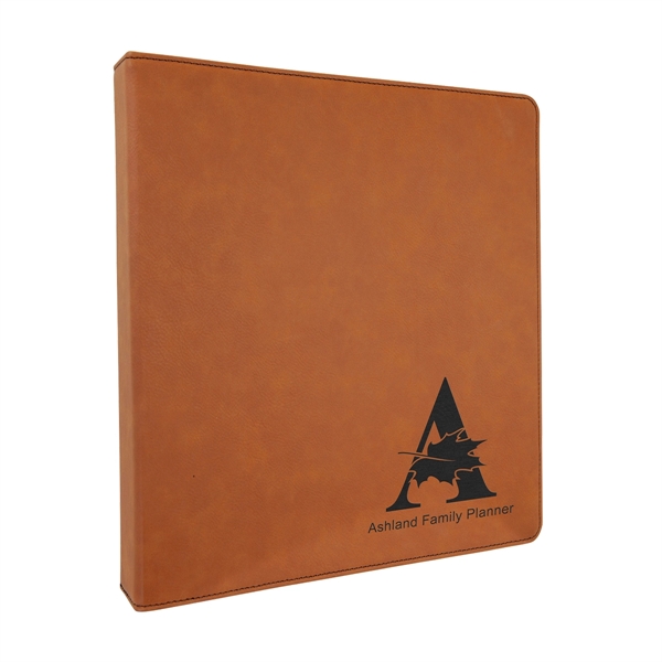 10.5" x 11.5" x 1.5" rawhide PU leatherette 3-ring binder.... from ASI 74601 Calico