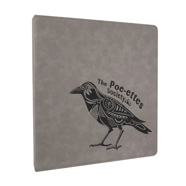 10.5" x 11.5" x 1.5" gray PU leatherette 3-ring binder.... from ASI 74601 Calico