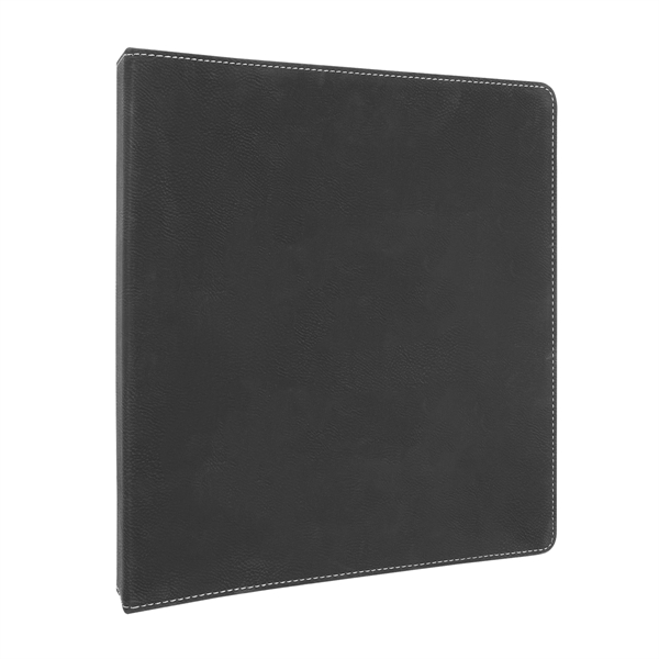 10.5" x 11.5" x 1.5" black and silver PU leatherette 3-ring... from ASI 74601 Calico