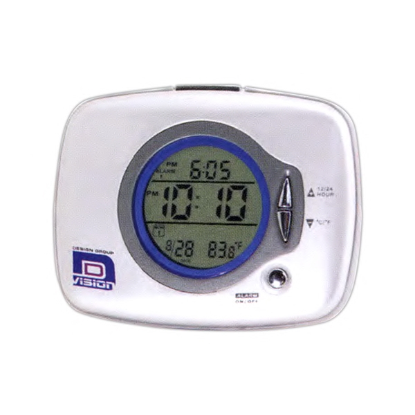 Vibrating pillow alarm clock features chrome buttons and gray trim.... from ASI 31570 Advantage Industries