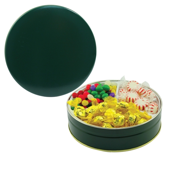 Tin filled with multiple filler options of good gift snacks and... from ASI 61125 Hit Promotional Products