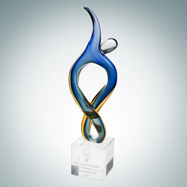 This hand-crafted Art Glass Outstanding Award is truly a work of... from ASI 47791 Best Deal Awards