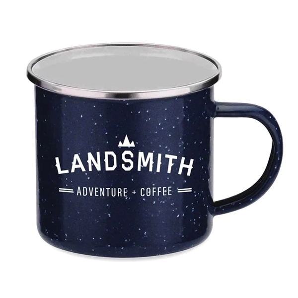 16 Oz. Metal Cowboy Camp Mug with Stainless Steel Rim... from ASI 52475 Xpres LLC