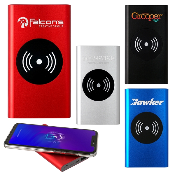 UL BRUSHED METAL HIGH DENSITY WIRELESS POWER BANK... from ASI 30208 A P Specialties / AP Specialties