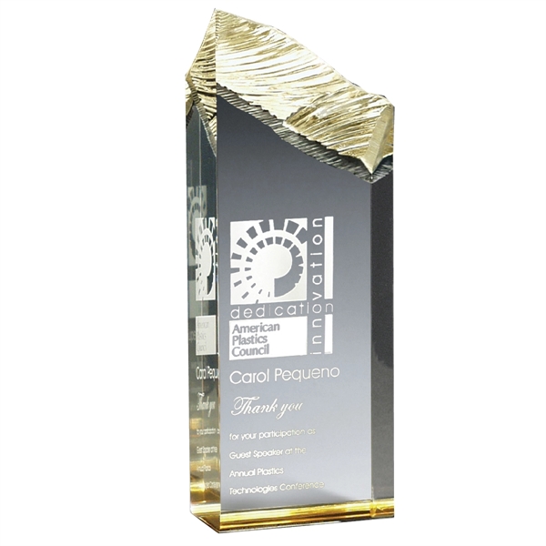 3 1/2" x 10" tower award that's made of lucite acrylic... from ASI 61125 Hit Promotional Products / Hit®