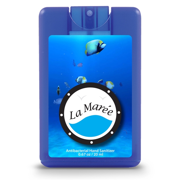 Credit card style antibacterial hand sanitizer spray with citrus scent.... from ASI 90807 Tekweld