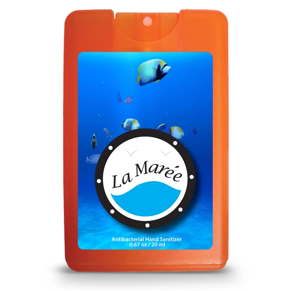 Credit card style antibacterial hand sanitizer spray with citrus scent.... from ASI 90807 Tekweld