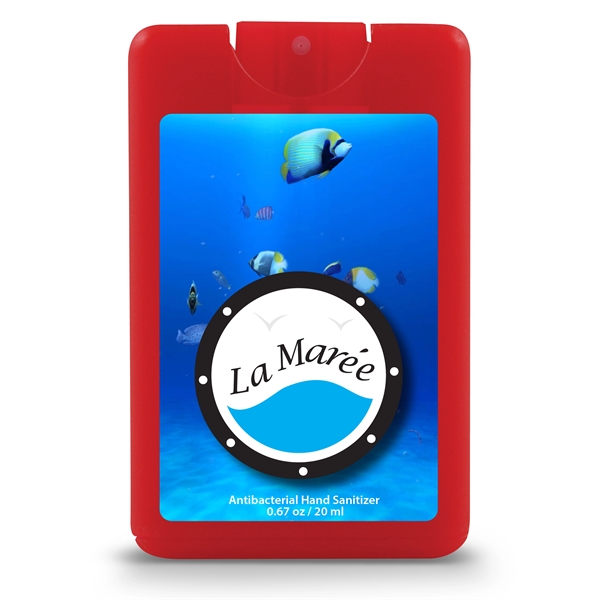 Credit card style antibacterial hand sanitizer spray with citrus scent.... from ASI 90807 Tekweld