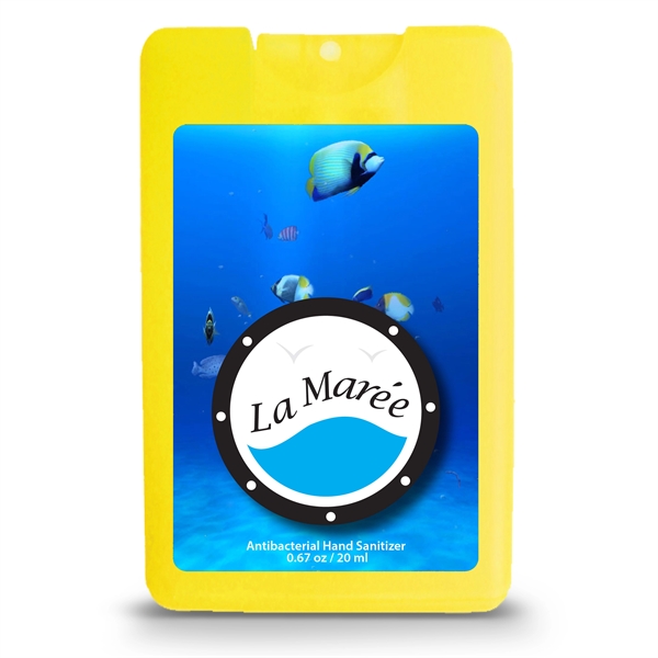 Credit card style antibacterial hand sanitizer spray with citrus scent.... from ASI 90807 Tekweld