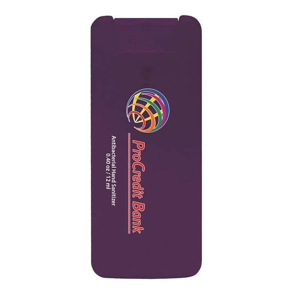 Mini credit card style antibacterial hand sanitizer spray, 0.40 oz/12 ml.... from ASI 90807 Tekweld