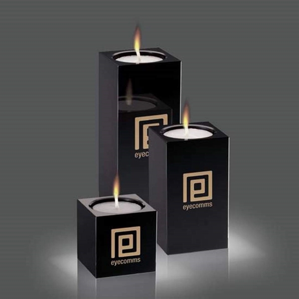 Candleholders - Black Optical Crystal (Set of 3).... from ASI 84592 St Regis Group