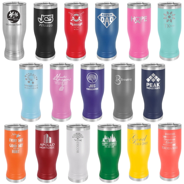 Polar Camel Insulated Stainless Steel Pilsner Tumbler 20 OZ. with Clear... from ASI 72657 Active Life Promo