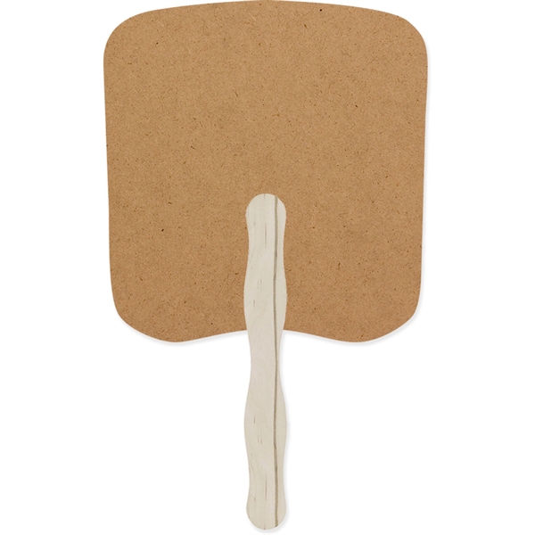 Hand fan made of 18pt recycled board stock with UV coating.... from ASI 54100 Fields Manufacturing Inc / TargetLine®