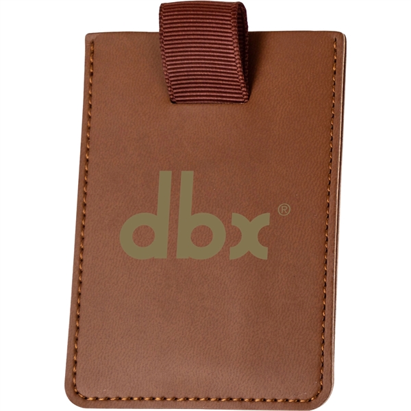 Leather cell phone wallet with removable adhesive.... from ASI 54100 Fields Manufacturing Inc / TargetLine®