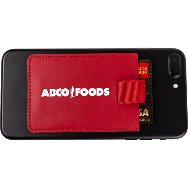 Leather cell phone wallet with removable adhesive.... from ASI 54100 Fields Manufacturing Inc / TargetLine®