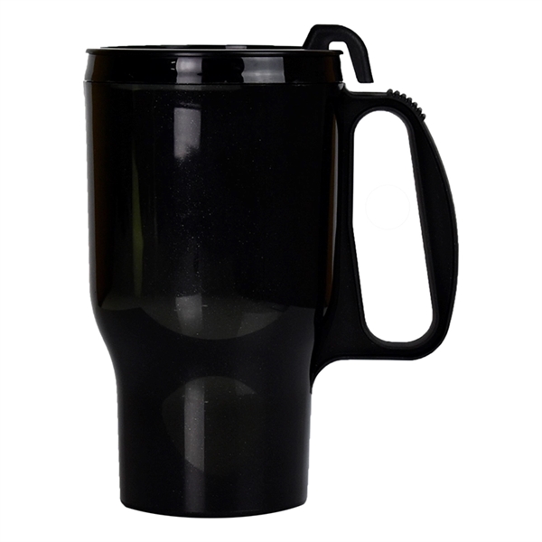 16oz. double-wall insulated polypropylene Traveler Mug. Includes spill-resistant, snap-on lid with... from ASI 73871 Next Promotions LLC