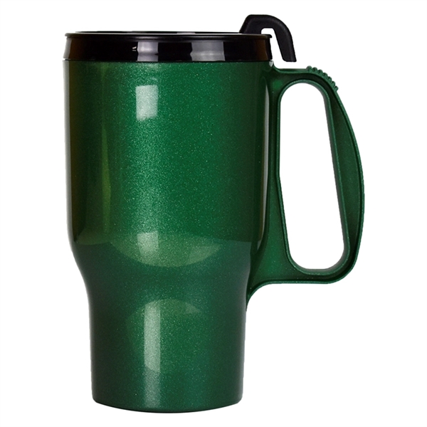 16oz. double-wall insulated polypropylene Traveler Mug. Includes spill-resistant, snap-on lid with... from ASI 73871 Next Promotions LLC