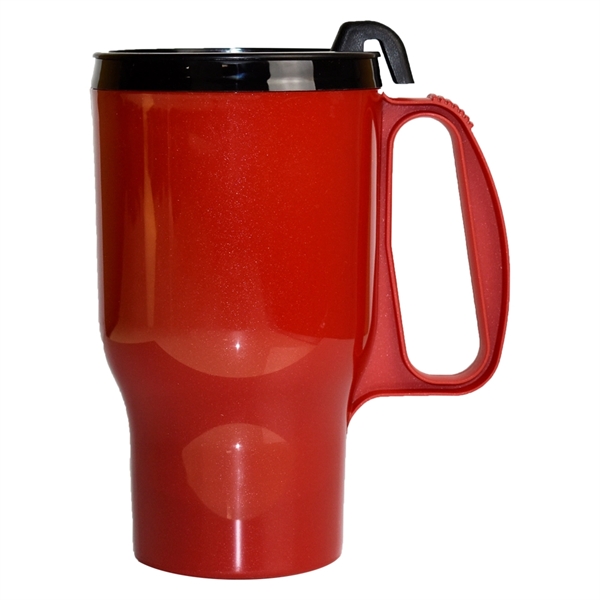16oz. double-wall insulated polypropylene Traveler Mug. Includes spill-resistant, snap-on lid with... from ASI 73871 Next Promotions LLC