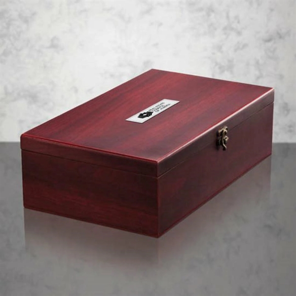 The Goddard Rosewood Wine Box contains quality copper latches and hinges... from ASI 84592 St Regis Group