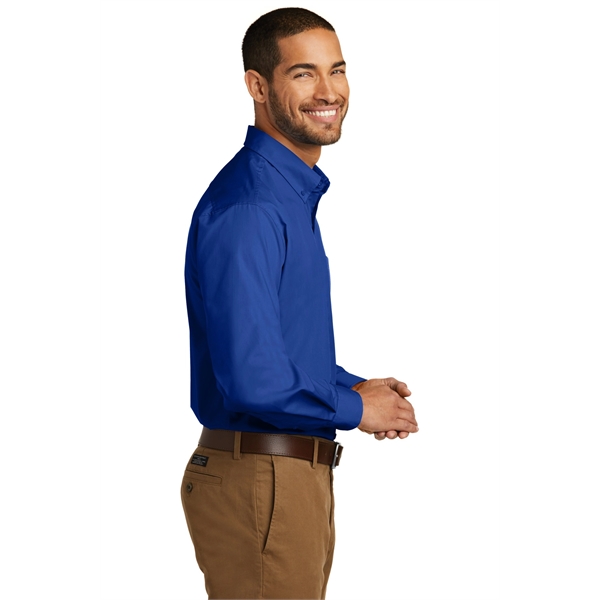 Port Authority Tall Long Sleeve Carefree Poplin Shirt.... from ASI 84863 SanMar