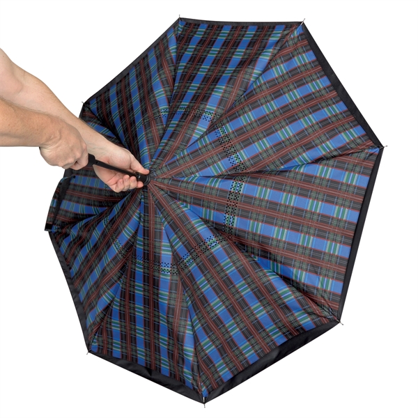 48" arc Soho inversion umbrella with a metal shaft, pongee material,... from ASI 61125 Hit Promotional Products / Hit®
