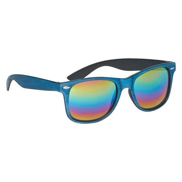 Woodtone Mirrored Malibu Sunglasses. Made Of Polycarbonate Material.  Iridescent Mirrored... from ASI 61125 Hit Promotional Products / Hit®