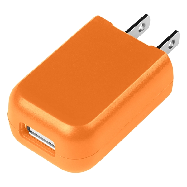 Rectangular UL Listed USB A/C Adapter charges fast and efficiently at... from ASI 61125 Hit Promotional Products / Hit®