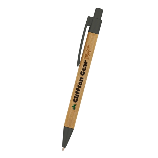 Panda pen with bamboo design barrel and plunger action.... from ASI 61125 Hit Promotional Products / Hit®
