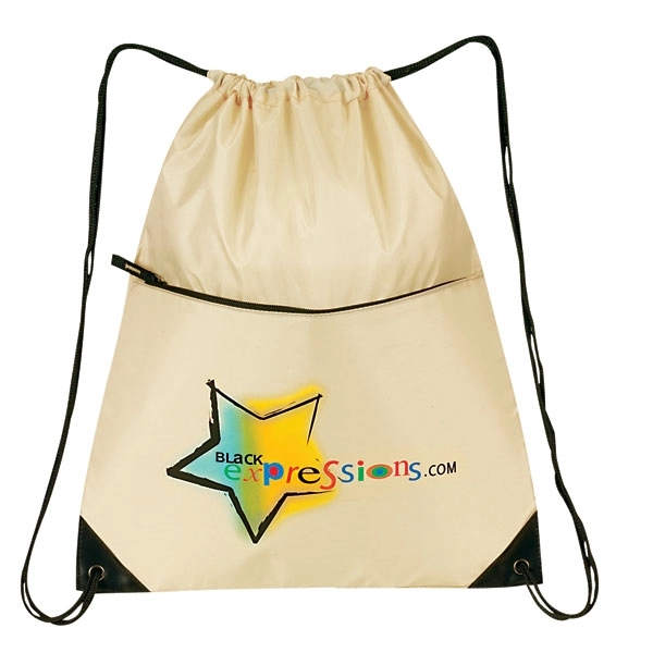 Made of 210 denier nylon, this all-purpose drawstring tote measures 15"... from ASI 46420 Continental Mkting Svc Inc / CMBags