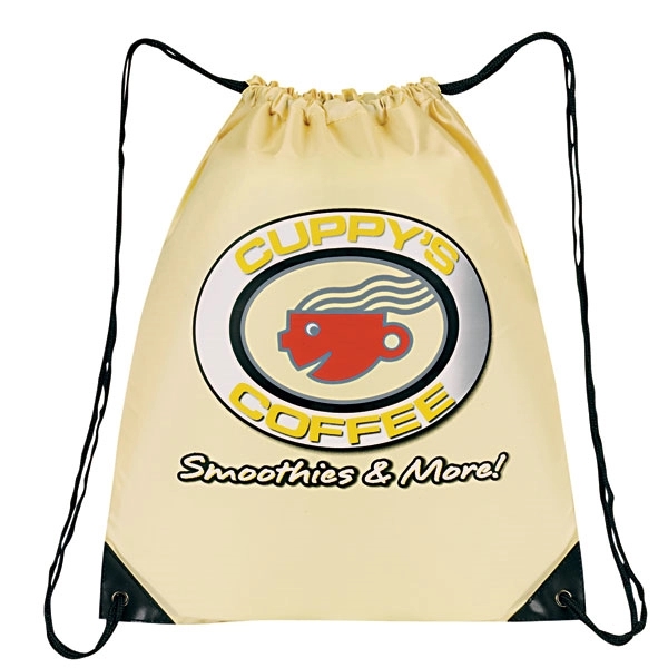 Made of nylon 210 denier, this all-purpose drawstring tote measures 15"... from ASI 46420 Continental Mkting Svc Inc / CMBags