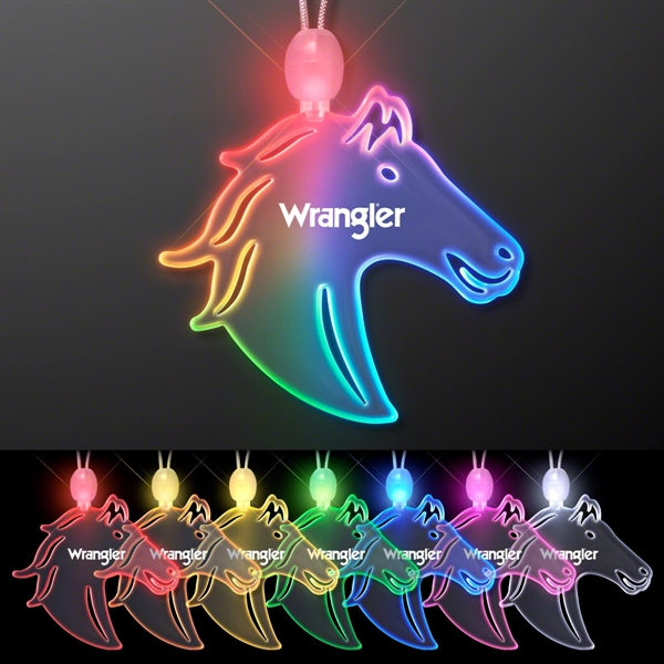 Acrylic Horse Head Shape Necklace with LED.... from ASI 34194 ALightPromos / Alight Promotional Products