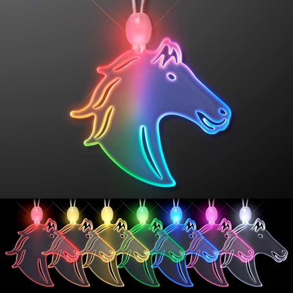 Acrylic Horse Head Shape Necklace with LED.... from ASI 34194 ALightPromos / Alight Promotional Products