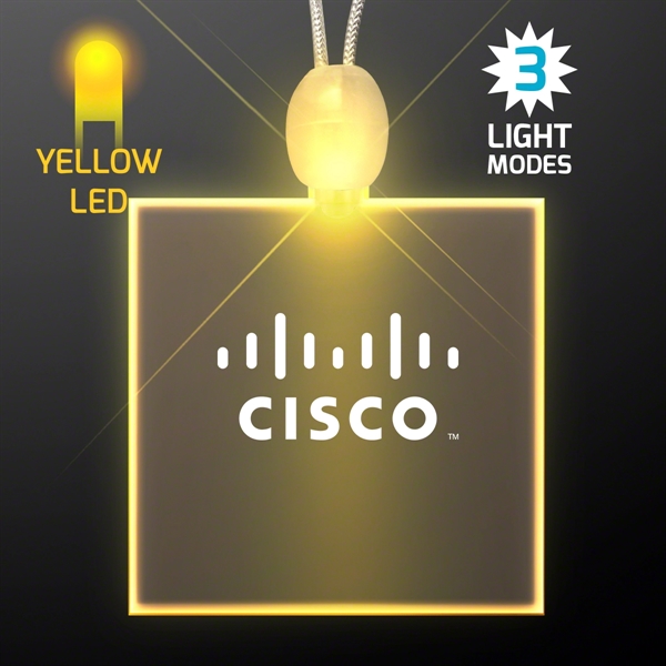 Acrylic light up square necklace.... from ASI 34194 ALightPromos / Alight Promotional Products