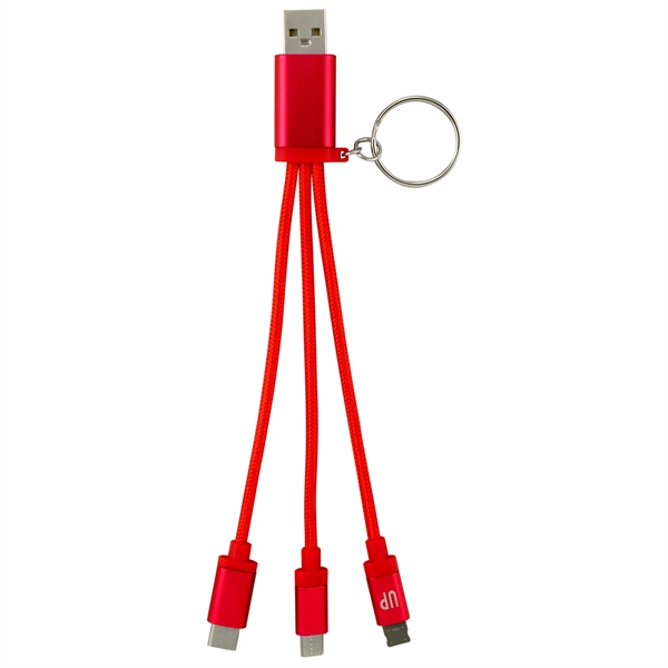 Metallic 3-in 1 Keychain Cable with Type C USB... from ASI 30208 A P Specialties / AP Specialties