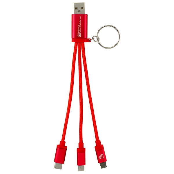 Metallic 3-in 1 Keychain Cable with Type C USB... from ASI 30208 A P Specialties / AP Specialties