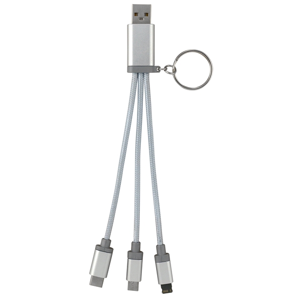 Metallic 3-in 1 Keychain Cable with Type C USB... from ASI 30208 A P Specialties / AP Specialties