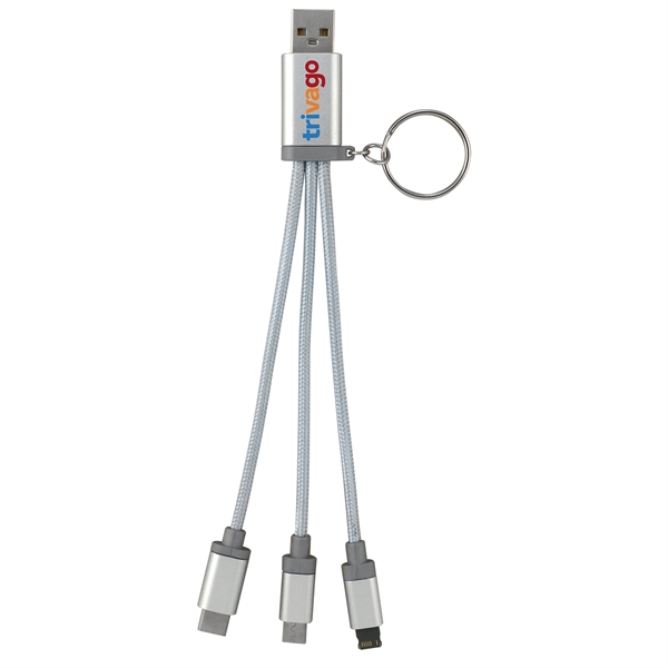 Metallic 3-in 1 Keychain Cable with Type C USB... from ASI 30208 A P Specialties / AP Specialties