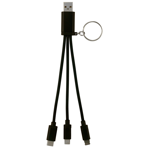 Metallic 3-in 1 Keychain Cable with Type C USB... from ASI 30208 A P Specialties / AP Specialties